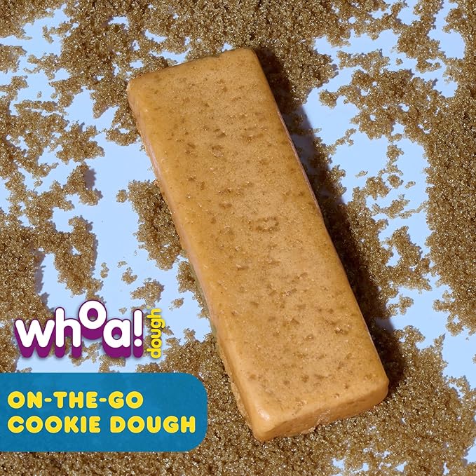 Whoa Dough Edible Cookie Dough Bars- Certified Non-GMO, Kosher and Gluten Free Bars - Healthy Snack Foods - Plant Based Snacks Made With Real Ingredients - Sugar Cookie Dough - 4 Pack