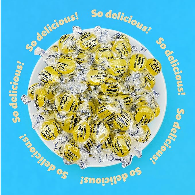 Sugar-Free Lemon Hard Candy | 1-Pound Pack | Refreshing Treats