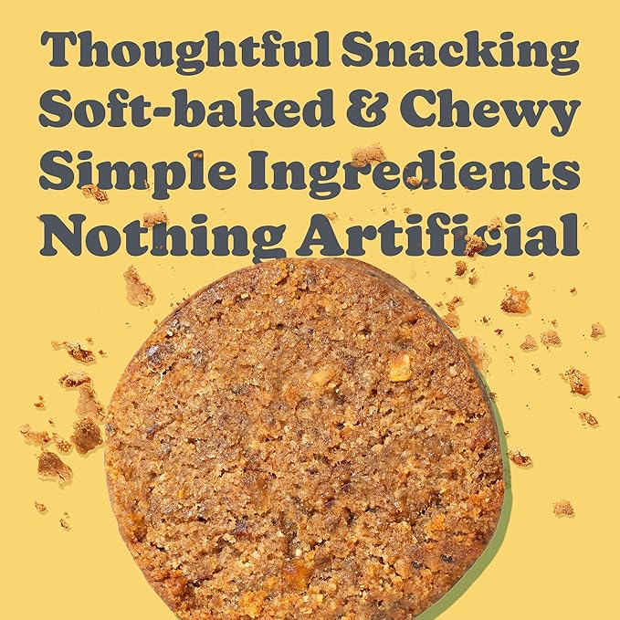 Love + Chew Superfood Soft Baked Vegan Cookies, Gluten Free, 7g Plant Based Protein Cookie, Healthy Snacks for Adults and Kids, Refined Sugar Free, Individually Wrapped Cookies, Banana Bread, 10 Pack