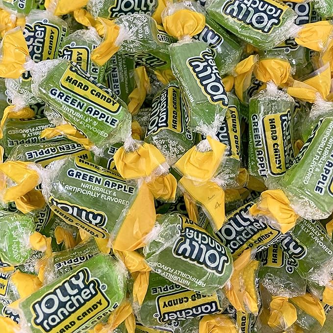 Jolly Ranchers Hard Candy 3lbs- All Green Apple Individually Wrapped Delicious Fresh Candy, 48oz (Packaging Might Vary)