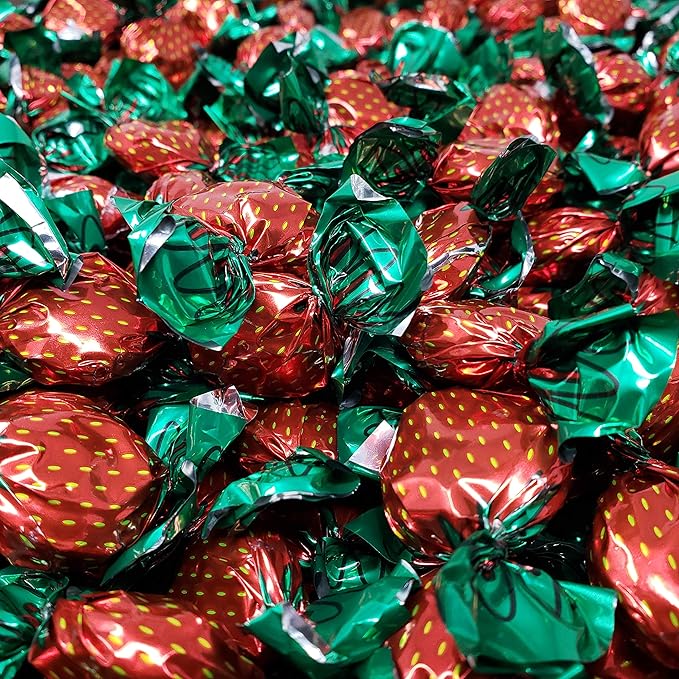 Candy Retailer Strawberry Filled Bon Bons Hard Candy 1 Lb
