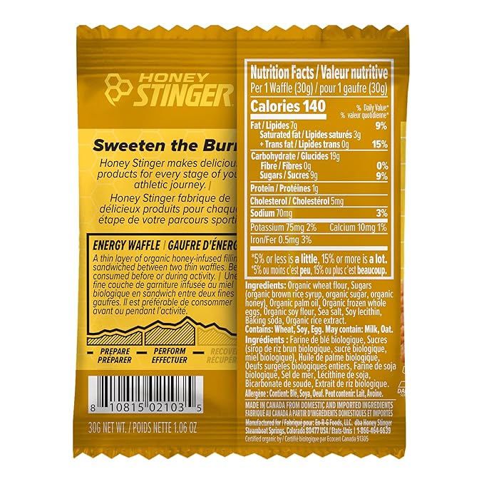 Honey Stinger Organic Mini Honey Waffles | Energy Stroopwafel for Exercise, Endurance and Performance | Sports Nutrition for Home & Gym, Pre and Post Workout | 1 Bag, 5.3 Ounce (Pack of 2)