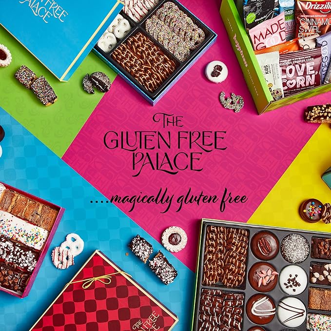 Gluten Free Palace Valentine’s Day Cookie Gift Basket – Gourmet Gluten Free Cookies – Fresh Shortbread Linzer Tart Cookies in Red Tin – Valentine Gift for Her, Him, Friends & Family (21 Cookies)