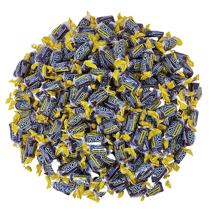 Jolly Ranchers Hard Candy 3lbs- All Grape Individually Wrapped Delicious Fresh Candy, 48Oz (Packaging Might Vary)