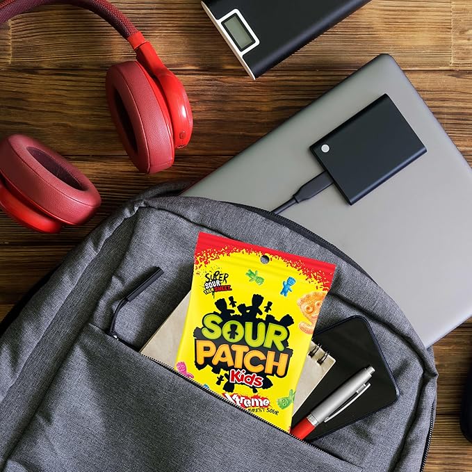 SOUR PATCH KIDS Extreme Sour Soft & Chewy Candy, Bulk Candy, 12 - 3.5 oz Boxes