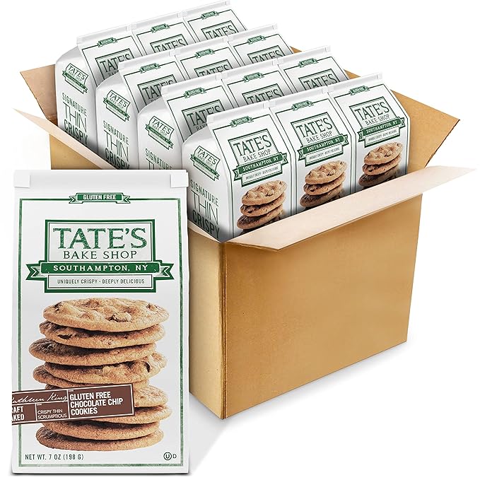 Tate's Bake Shop Gluten Free Chocolate Chip Cookies, 12-7 Ounce Bags, 12Count