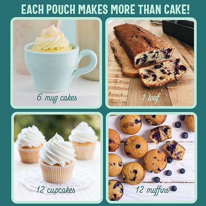 Sweet Logic Keto Baking Mix - Yellow Cake - Gluten-Free - Dairy Free - Diabetic-Friendly - High Protein - Allulose - Stevia - Low Sugar - Low Carb - Quick 20-Minute Prep (1-2G Net Carbs Per Serving)