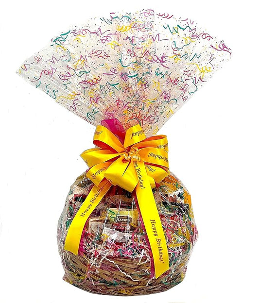 Hand-Crafted 38 Piece customizable chocolate gift basket of gourmet chocolates, cookies, and crunches. Tasty treats selected for businesses, clients, employees, birthdays, thank you and more!