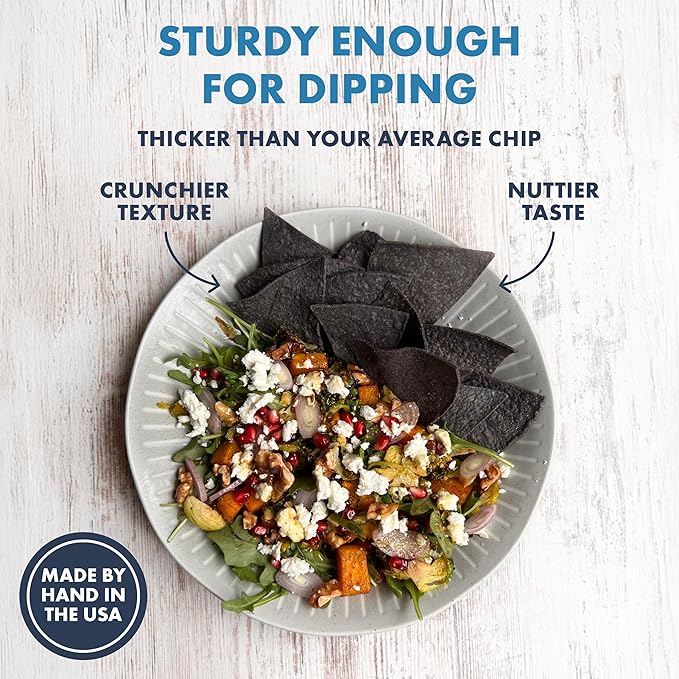 MASA Chips Blue Corn Tortilla Chips - Naturally Grown Blue Corn with Grass Fed Tallow and Sea Salt Tortilla Chips - No Seed-Oil Snacks - 2 Pack, 5 Ounce Each