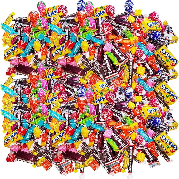 Assortit Fruit & Chocolate Candy Mix – Tootsie Roll Fruit Chews, Chocolate Midgees, Starburst, Dots & Pops Variety, 9.5 Lb Bulk Pack, Individually Wrapped (152 Oz)