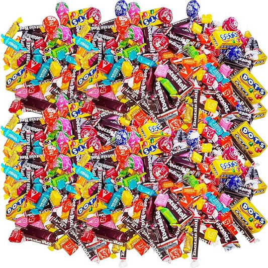Assortit Fruit & Chocolate Candy Mix – Tootsie Roll Fruit Chews, Chocolate Midgees, Starburst, Dots & Pops Variety, 9.5 Lb Bulk Pack, Individually Wrapped (152 Oz)