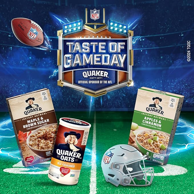 Quaker Instant Oatmeal, High Fiber 2 Flavor Variety (32 Pack)