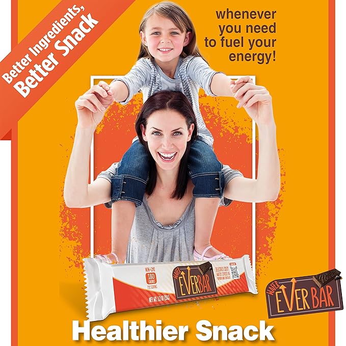 EverBar - Dark'n Crispy Chocolate Bars, 48 Count | Non-GMO, Dark Chocolate Wafer Candy Bar | On the Go | With Coffee or Tea | Healthy Snack | Bite-Size Premium Wafer Chocolate 48 Count