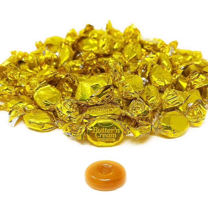 Butter Cream Hard Candy Snack Pack- 75 Pieces - Classic Butter n' Cream Old School Butterscotch Hard Candies - American Vintage Candy Assortment - Individually Wrapped, 14 oz.