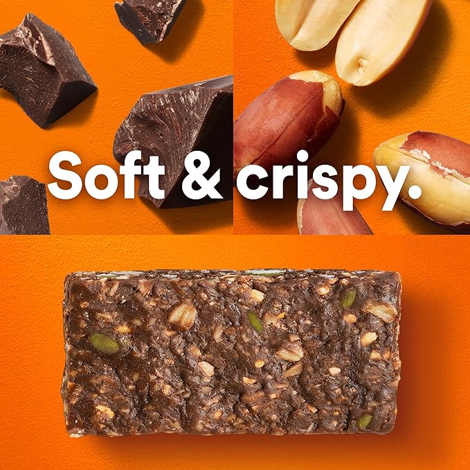 RXBAR Nut Butter and Oat Protein Bars, Protein Snacks, Snack Bars, Dark Chocolate Peanut Butter, 9.7oz Box (5 Count)