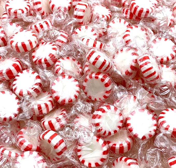 Starlight Mints, Arcor - 2 Pound Pack (About 175 Count) - Peppermint Candy - Hard Candy Individually Wrapped - Mints Individually Wrapped - Red and White Peppermints for Office Bowls, Parties and Events
