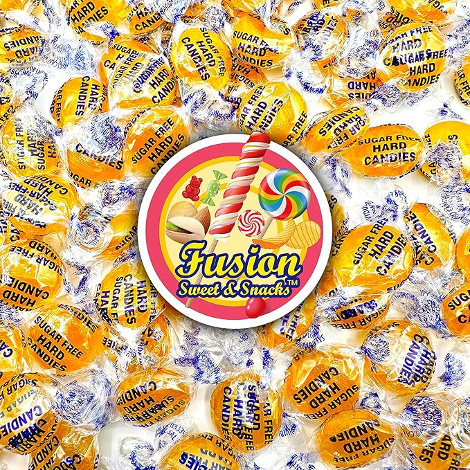 Sugar Free Butterscotch Hard Candy Arcor - 1LB Bag (About 75 Pieces) Of Individually Wrapped Sugar Free Butterscotch Buttons, Butter Scotch Bulk Candy