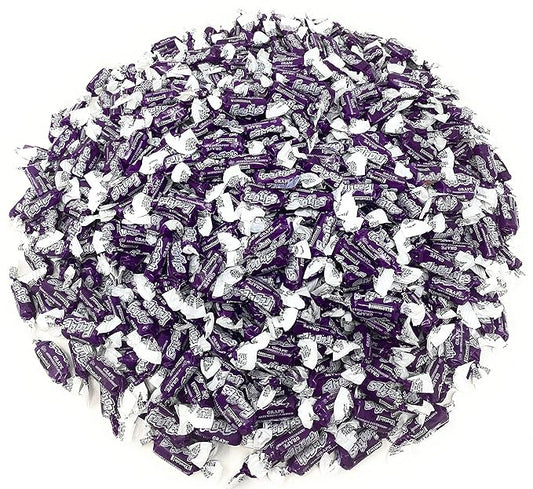 Bulk Grape Flavor Tootsie Roll Frooties Chewy Purple American Taffies Candy Individually Wrapped In Resealable Assortit Bag 5 Lb 735+pcs (80-Oz) - Made In USA