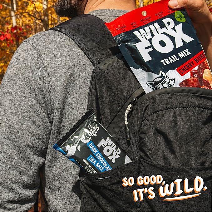 Wild Fox Trail Mix – Healthy Plant-Based Snack Made With Pure Avocado Oil And No Refined Sugar Or Seed Oils Ideal For Vegan Gluten-Free And Paleo Diets, Cherry Burst, 10 Ounce (Pack of 3)