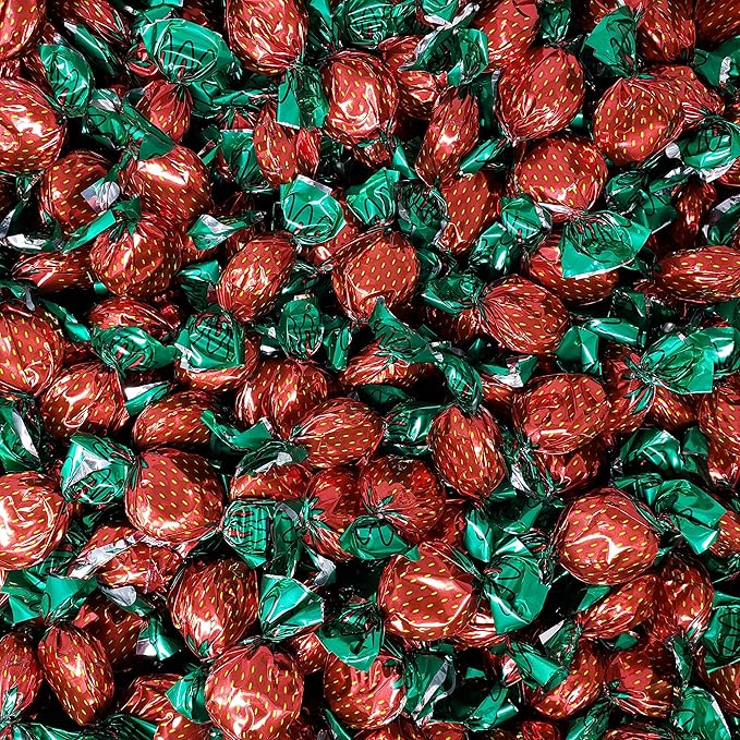 Candy Retailer Strawberry Filled Bon Bons Hard Candy 1 Lb