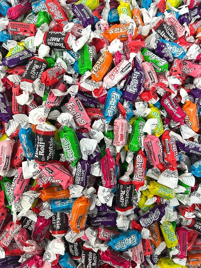 Ultimate American Bulk Party Candy Mix 11 Lbs Tootsie Roll Frooties And Original Chocolate Midgees Fruity Favorites Bag Soft And Chewy Taffy Individually Wrapped Assorted 11 Flavor Variety (176 oz) - Made In USA